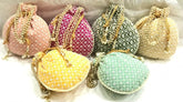Wholesale Embroidered Potli Bag Pouch Drawstring Bag Wedding Favor Return Gift For Guests